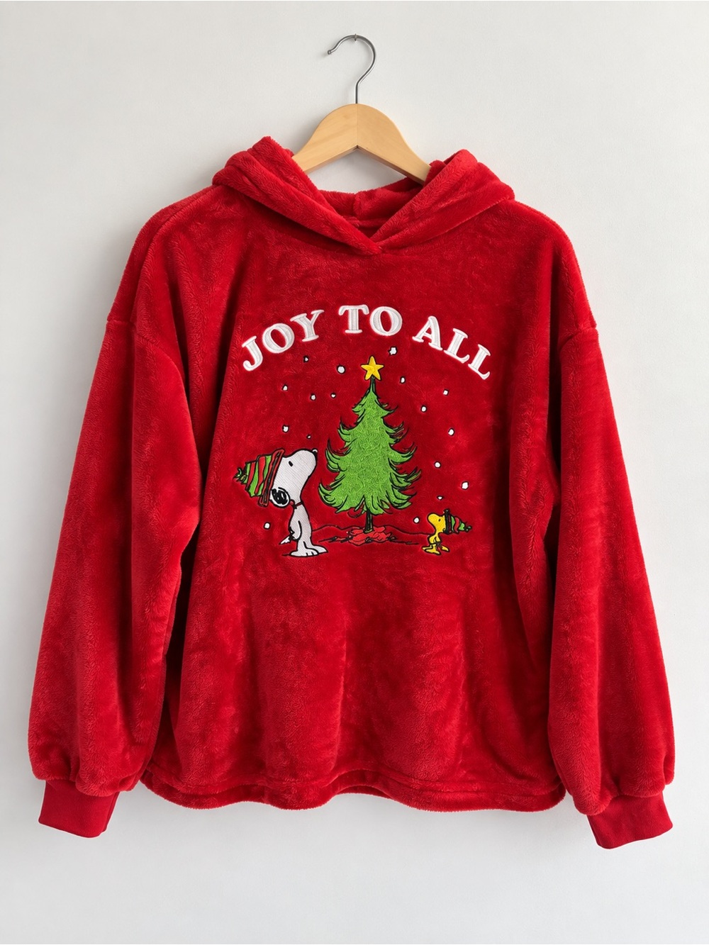 Peanuts Snoopy “Joy to All” Plush Christmas Hoodie